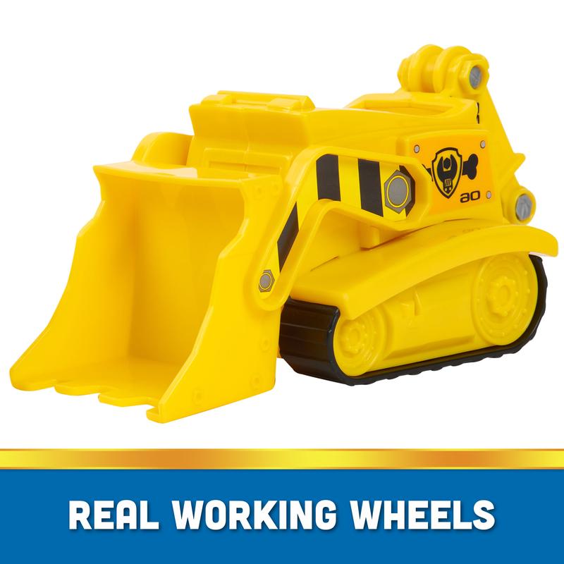 PAW Patrol, Rubble’s Bulldozer, Toy Vehicle with Collectible Action Figure, Sustainably Minded Kids Toys for Boys & Girls Ages 3 and Up