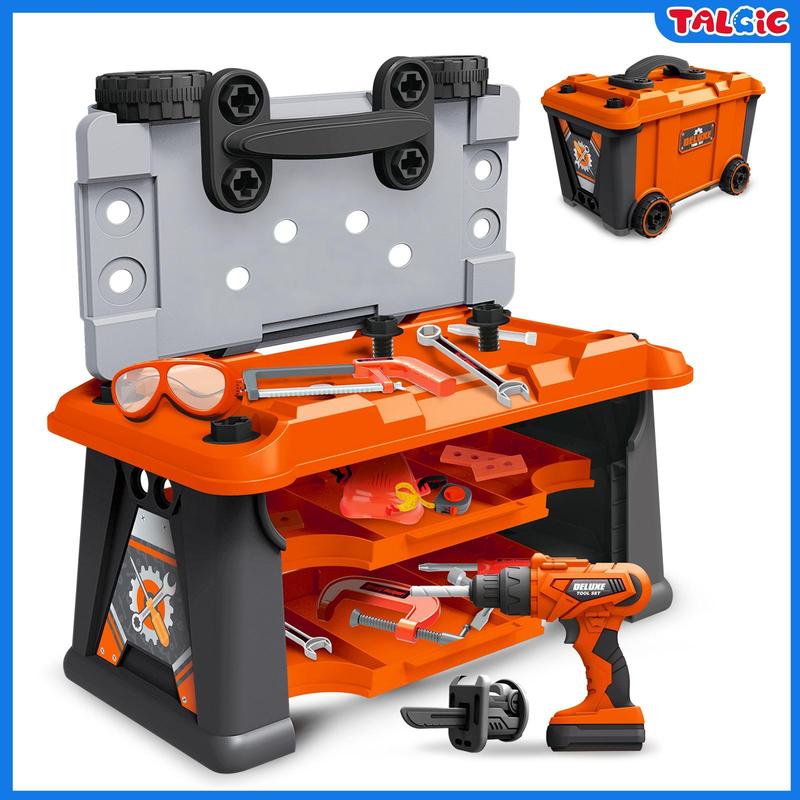 Pretend Play 78 Pcs Tool Construction Toy Set for Kids Girls Boys Role Play Set Holiday Gift