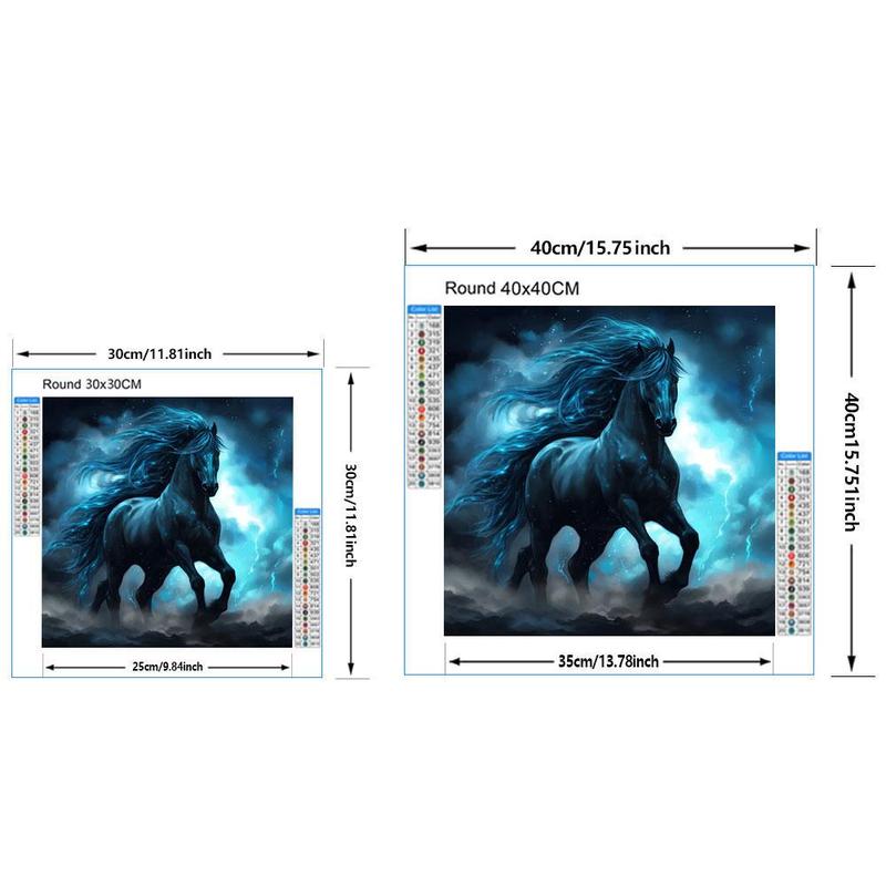 DIY Artificial Rhinestones Arts Painting Kit Without Frame, Fantasy Horse Pattern DIY Painting, Handmade Craft Art Decoration