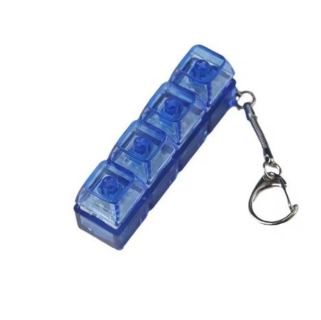 LED Mechanical Keyboard Keychain Toy for Stress Relief