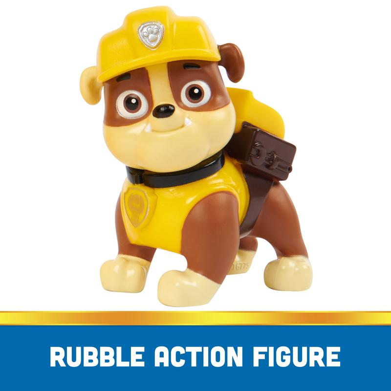 PAW Patrol, Rubble’s Bulldozer, Toy Vehicle with Collectible Action Figure, Sustainably Minded Kids Toys for Boys & Girls Ages 3 and Up