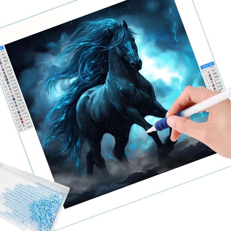 DIY Artificial Rhinestones Arts Painting Kit Without Frame, Fantasy Horse Pattern DIY Painting, Handmade Craft Art Decoration