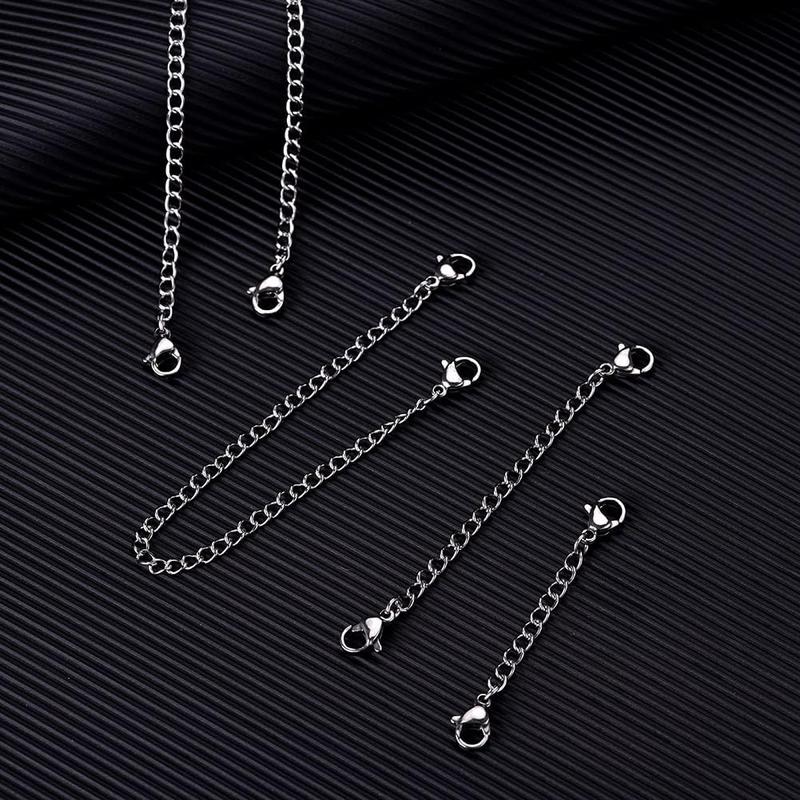 5 count  Stainless Steel Necklace Extender Chain Links  Lobster Necklace Extenders for Necklaces Bracelet Anklet Stainless Steel Chain Extenders for  Making (2in 3in 4in 5in 6in)