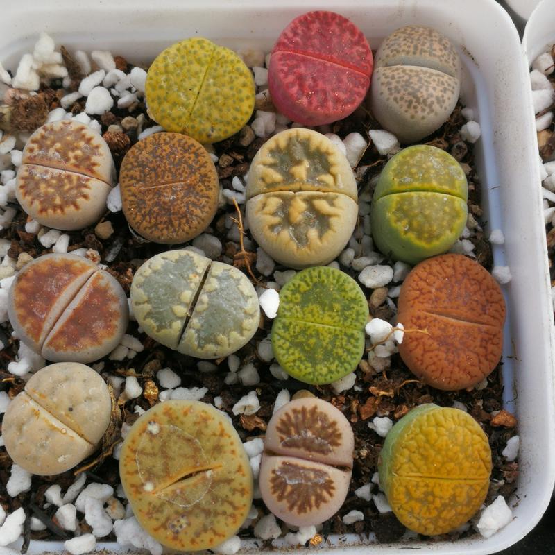 10 Lithops Living Stones (0.4-0.5”): Beginner Friendly | Vibrant Mix | Ideal as Gifts