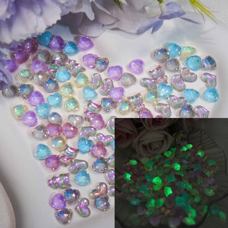 Lucky Clover-Shine Shine DIY glass luminous Nails Charms