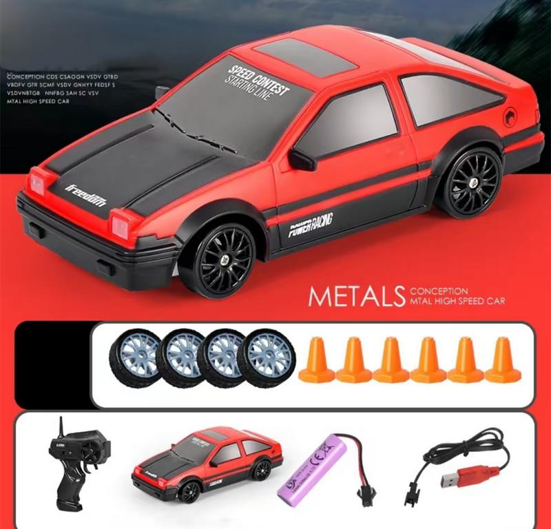 Drift Car Mini RC Drift Car for Adults 1:24 Remote Control High Speed Race Drifting Cars 2.4GHz 4WD Racing Hobby Toy Car with Headlight for Boys and Girls