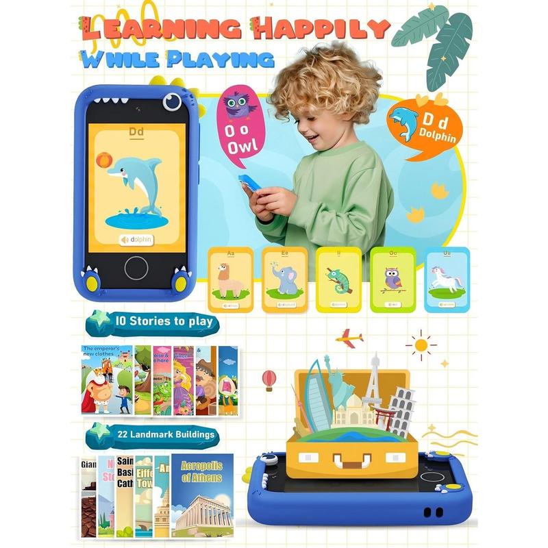 Dinosaur Toys for Kids 3-5 Kids Smart Phone Boys for 3 4 5 7 6 8 10 Year Old Birthday Gift Ideas with 8G SD Card