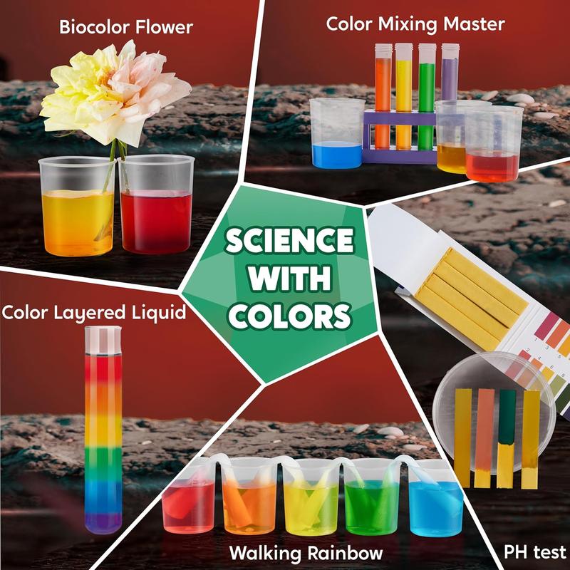 Amazing Science Kits- 85+ Experiments Educational Toys, STEM Activities with Erupting Volcano and Growing Crystal Tree for Kids Aged 6 7 8+