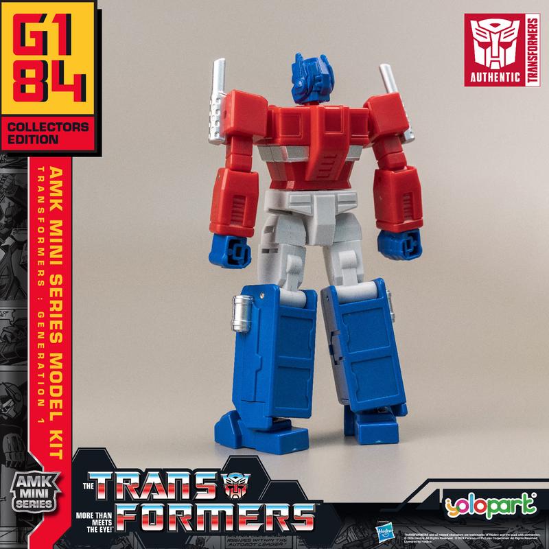 Transformers Toys: Optimus Prime - Generation 1 - 4.72 Inch Pre-assembled Model Kit from the YOLOPARK AMK MINI Series