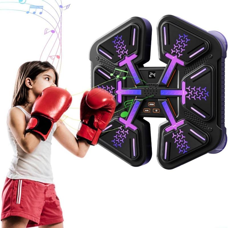 Smart Music Boxing Machine Toy, 1 Set Wall Mounted Boxing Target Fitness Equipment with Gloves, Boxing Training Equipment for Home Office Gym