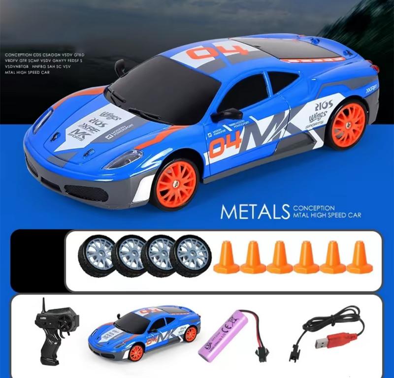 Drift Car Mini RC Drift Car for Adults 1:24 Remote Control High Speed Race Drifting Cars 2.4GHz 4WD Racing Hobby Toy Car with Headlight for Boys and Girls