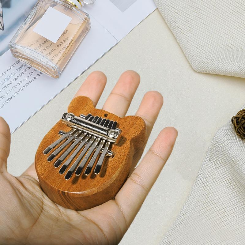 Mini Wooden Kalimba, Portable 8-Key Mini Kalimba, Exquisite Finger Thumb Piano, Marimba Musical Good Accessory Pendant Gift, Christmas Gift