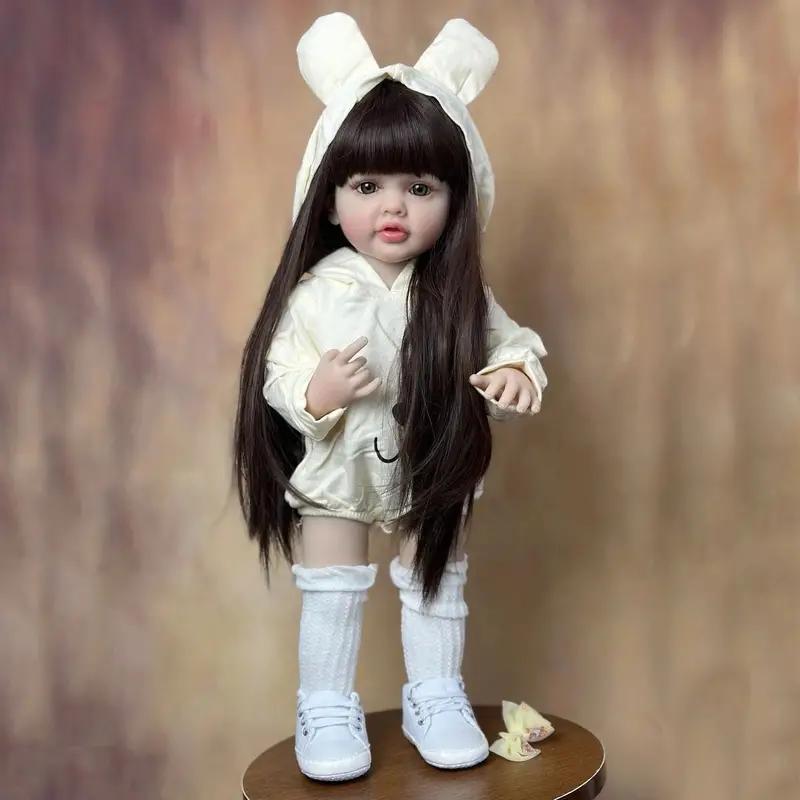 55cm Lifelike Reborn Silicone Doll, Cute Christmas Halloween Thanksgiving Easter Gift for Kids