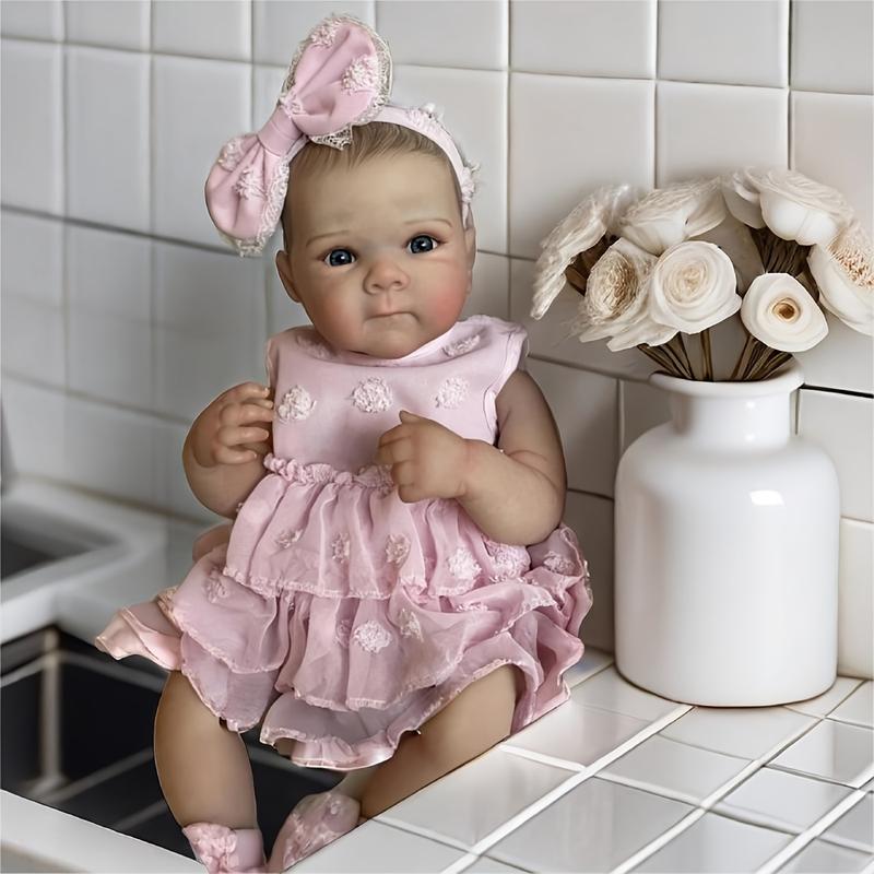 48CM All Vinyl Girl Bettie Bebe Reborn Dolls Handmade Painted Full Body Soft Vinyl Reborn Doll Girl With Adorable Outfits For Family's Gifts Collection Series