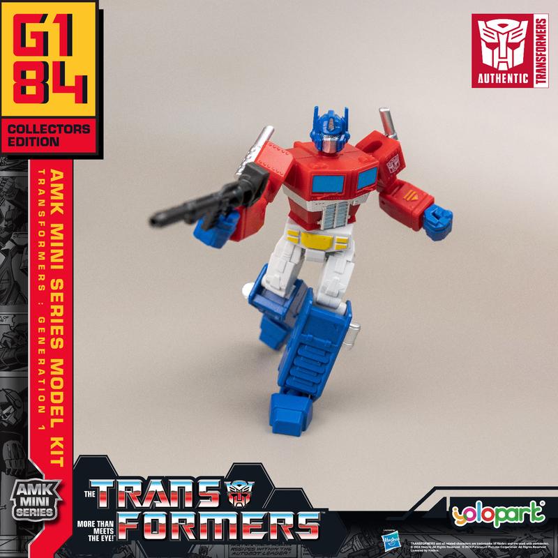 Transformers Toys: Optimus Prime - Generation 1 - 4.72 Inch Pre-assembled Model Kit from the YOLOPARK AMK MINI Series