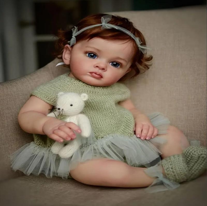 55cm Lifelike Reborn Silicone Doll, Cute Christmas Halloween Thanksgiving Easter Gift for Kids