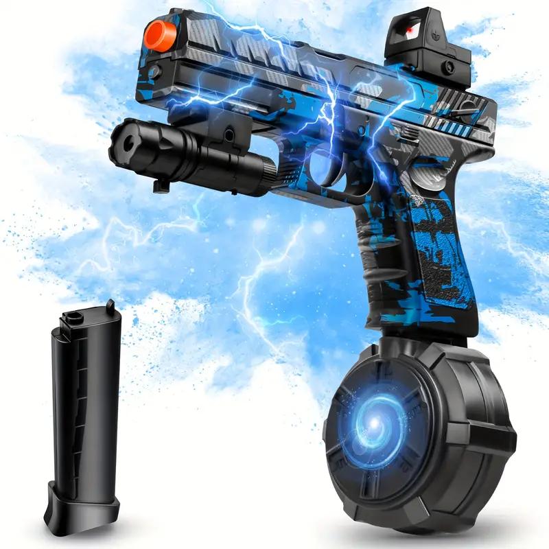 Gel Ball Blaster - Dual Mode Pistol with Drum, Manual & Automatic Shooting, Linked Effect, Ages 14+ Halloween and Christmas Gift Idea