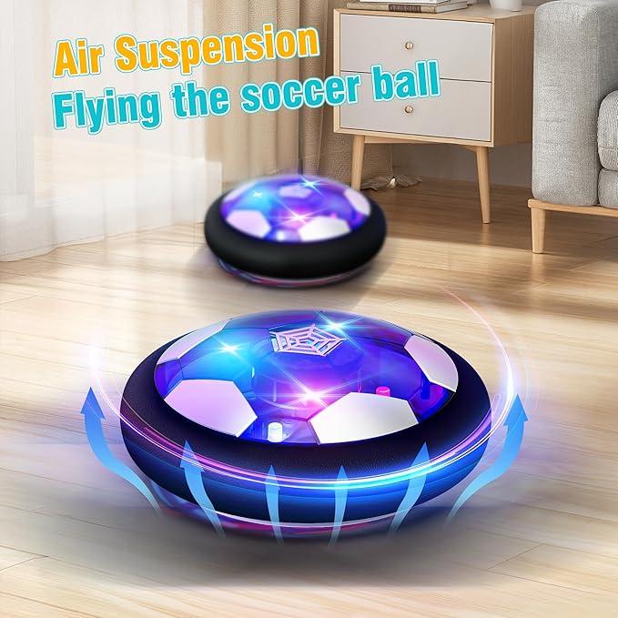 Hover Soccer : 1 Floating Soccer Balls with 2 Goals,  Indoor Active Game Ball – Fun Gliding Disk Toy for Kids Ages 5-12, Perfect Birthday or Christmas Gift for Boys and Girls