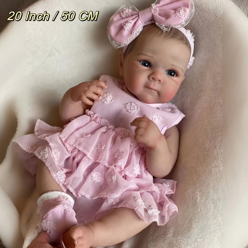 48CM All Vinyl Girl Bettie Bebe Reborn Dolls Handmade Painted Full Body Soft Vinyl Reborn Doll Girl With Adorable Outfits For Family's Gifts Collection Series