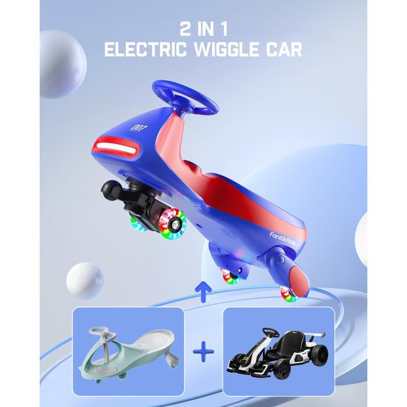 FanttikRide N7 Electric Wiggle Car with Pedal, Ride on Toy