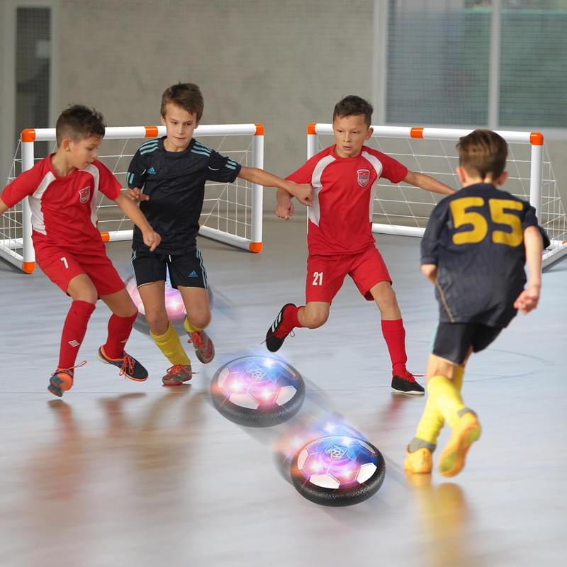 Hover Soccer : 1 Floating Soccer Balls with 2 Goals,  Indoor Active Game Ball – Fun Gliding Disk Toy for Kids Ages 5-12, Perfect Birthday or Christmas Gift for Boys and Girls