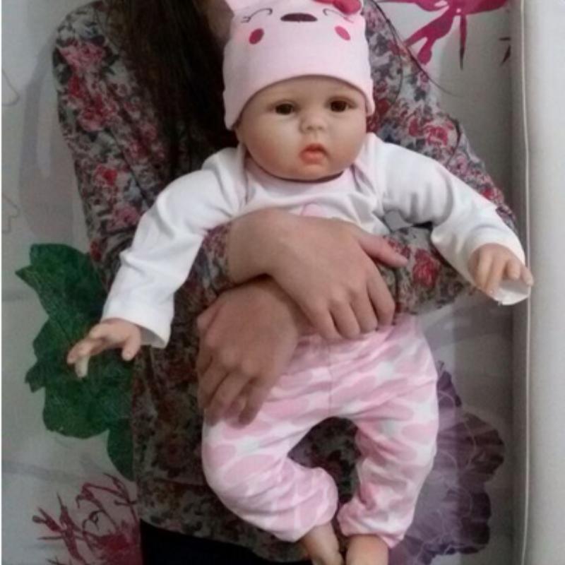 24inch 60cm Reborn Dolls Girl Doll, 1 Count Handmade Soft Vinyl Silicone Realistic Newborn Doll, Stocking Fillers Gift, Christmas Gift