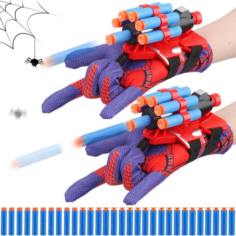 Web Shooters Toy 2 Pack,Web Slinger Toys with Spider Glove Launcher,Toys for Young Men Women's Christmas Gift, Halloween Present, Black Friday Gifts,Fun Toy