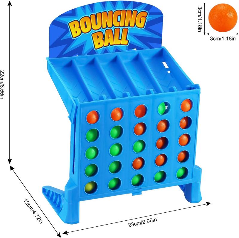 Bounce Balls Shots Game, Connect Four Jumping Ball Game, 4 In a Row Ball Bounce Game, Bounce Ball Game Family Party Games, Funny Ball Tabletop Game Toys for Adults and Kids