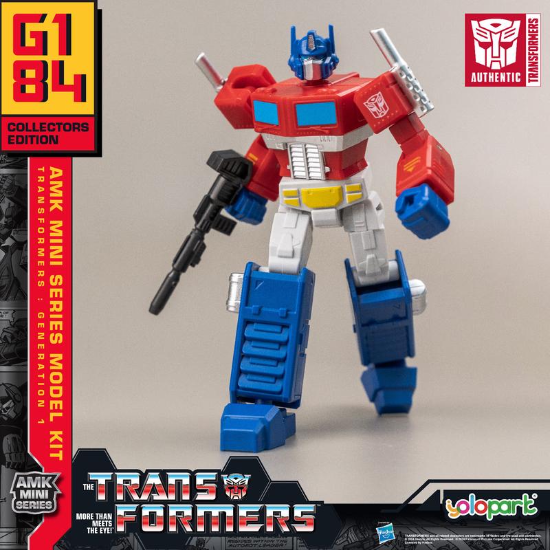 Transformers Toys: Optimus Prime - Generation 1 - 4.72 Inch Pre-assembled Model Kit from the YOLOPARK AMK MINI Series