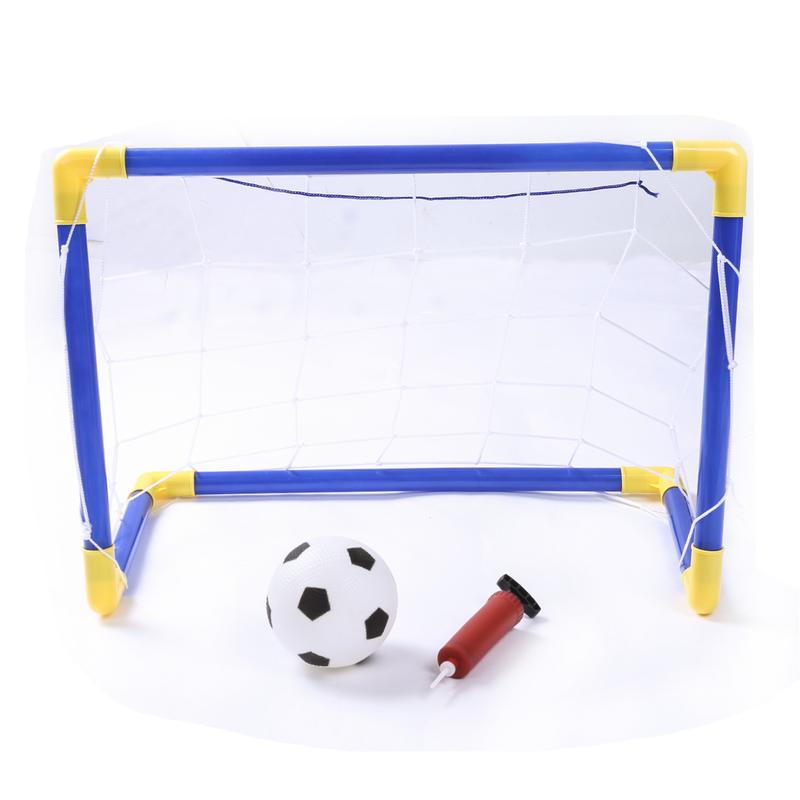 Indoor Football Toy Folding Mini Soccer Ball Goal Post Net Set Child Boys Girls Practical Entertainment Sport Game