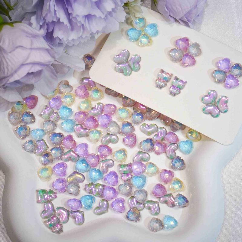 Lucky Clover-Shine Shine DIY glass luminous Nails Charms