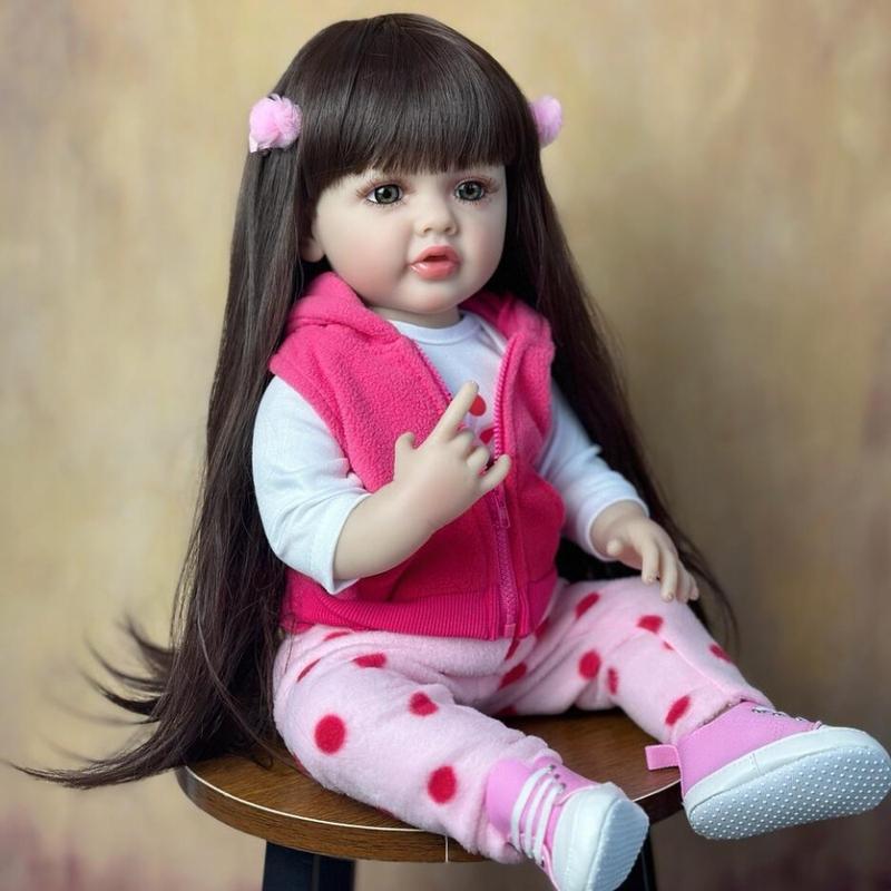 55cm Lifelike Reborn Silicone Doll, Cute Christmas Halloween Thanksgiving Easter Gift for Kids