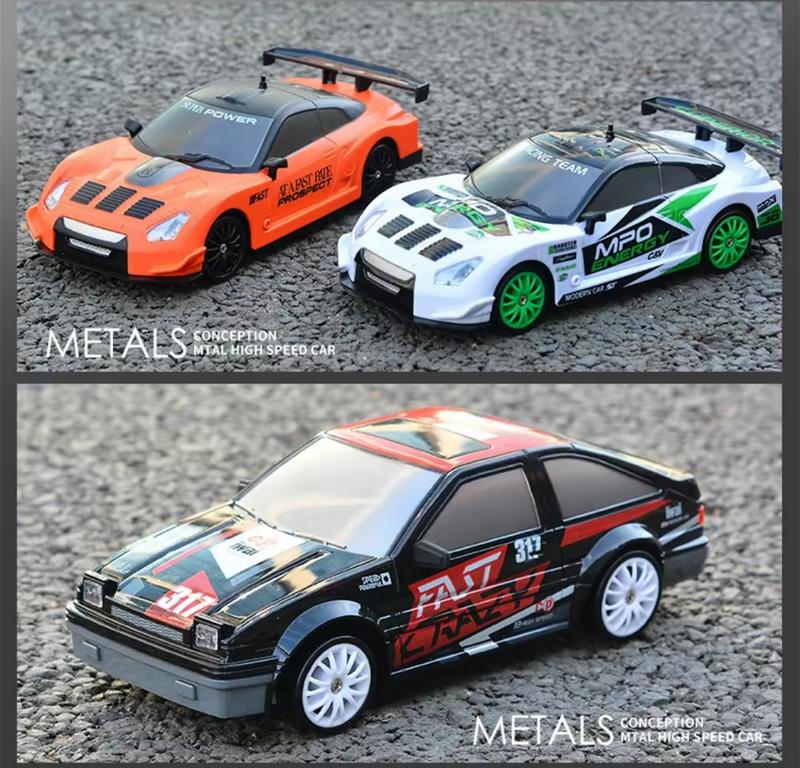 Drift Car Mini RC Drift Car for Adults 1:24 Remote Control High Speed Race Drifting Cars 2.4GHz 4WD Racing Hobby Toy Car with Headlight for Boys and Girls