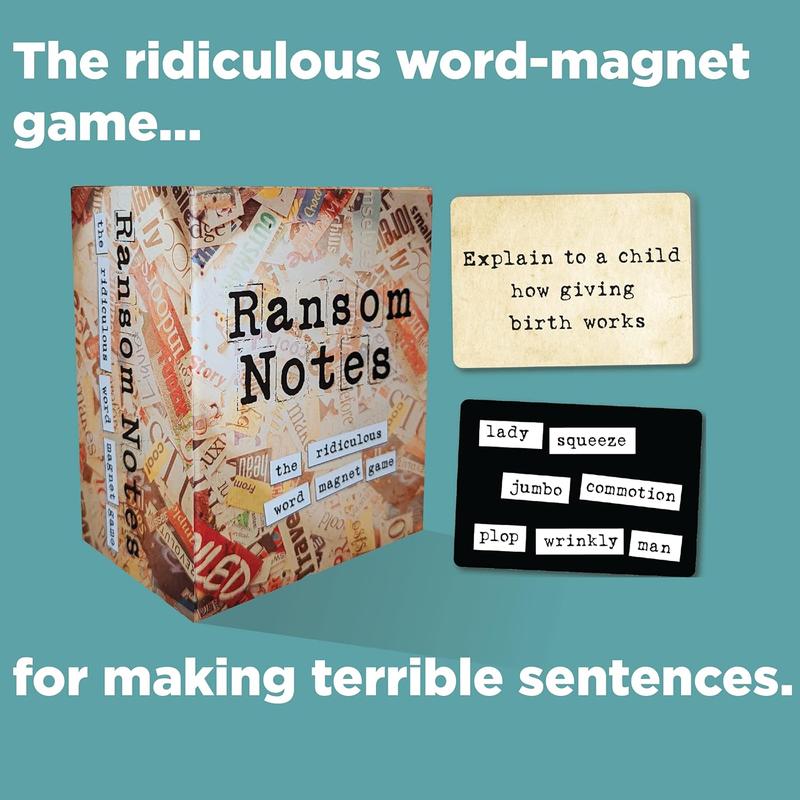 Ransom Notes - The Ridiculous Word Magnet Party Game, 3+ Players