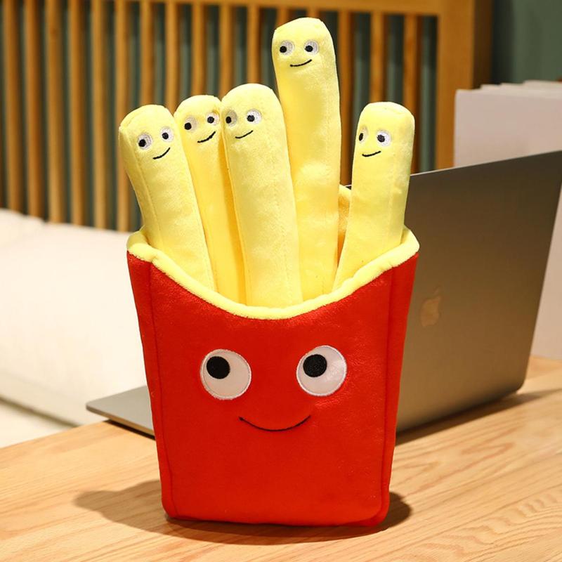 Cozy Corner Decorative Plush Toy, 1 Count Detachable French Fries Anxiety Toy, Interactive Emotional Toy, Stuffed Toys, Summer Birthday Gifts