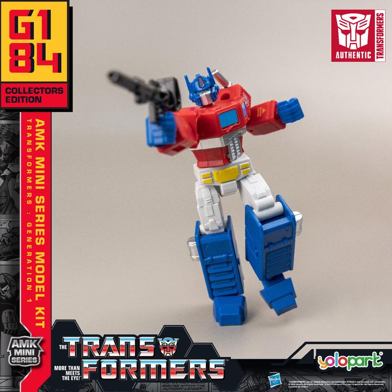 Transformers Toys: Optimus Prime - Generation 1 - 4.72 Inch Pre-assembled Model Kit from the YOLOPARK AMK MINI Series