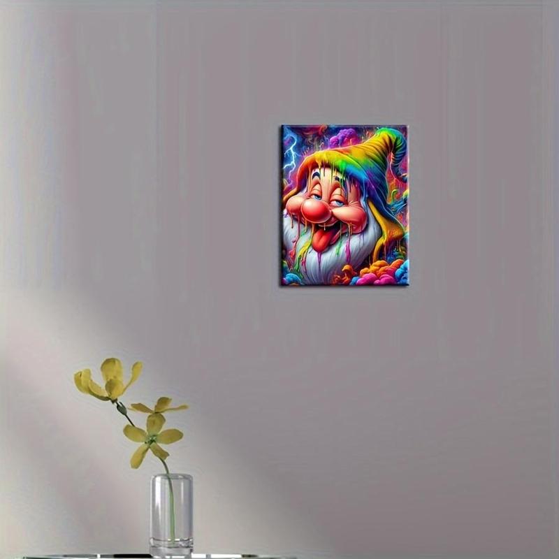 DIY Artificial Rhinestones Arts Painting Kit Without Frame, Funny Clown Pattern DIY Painting, Handmade Craft Art Decoration