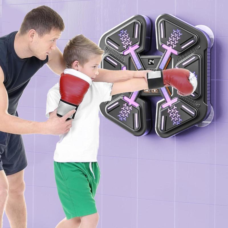 Smart Music Boxing Machine Toy, 1 Set Wall Mounted Boxing Target Fitness Equipment with Gloves, Boxing Training Equipment for Home Office Gym