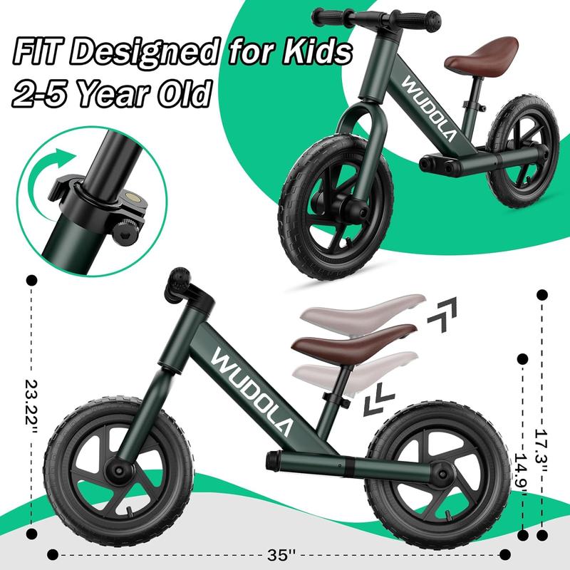 Toddler 2-Year-Old Kids Balance Bike, Pedal-less Balance Bike for Kids 24 Months to 5 Years,Training Bike with Variable Seat and Flat-Free Tag toddler balance