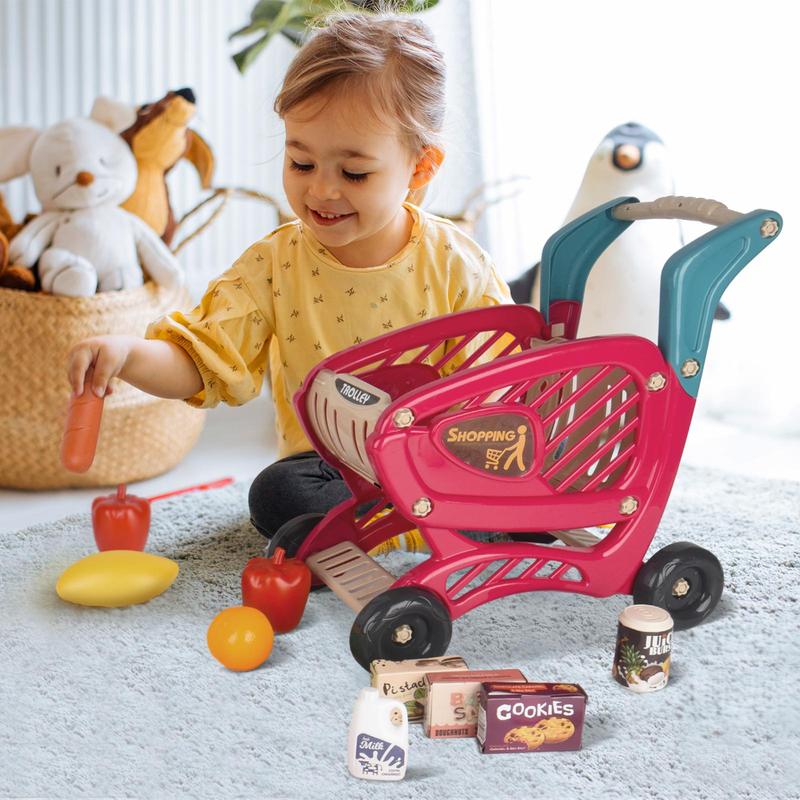 42 Pcs Shopping Cart Toy Set for Kids