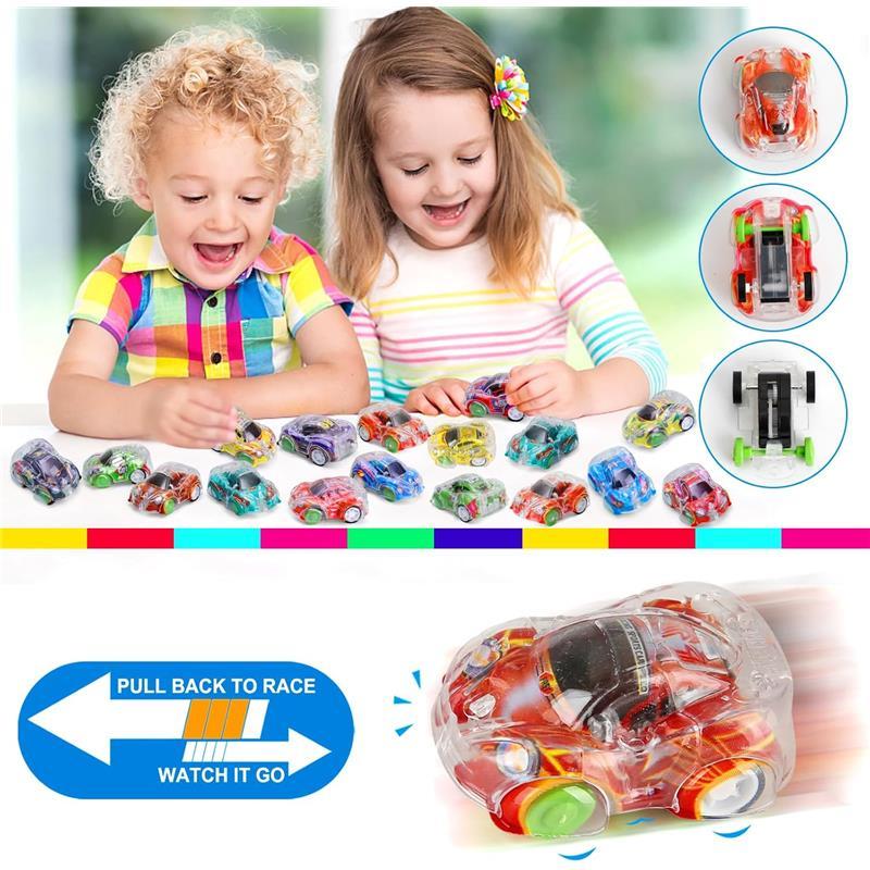 Worgree 50 Pcs Mini Pull Back Cars Small Race Car Toys for Kids Bulk Party Favors Classroom Prizes Birthday Gifts Piñata Goodie Bag Stuffers Ages 4-12