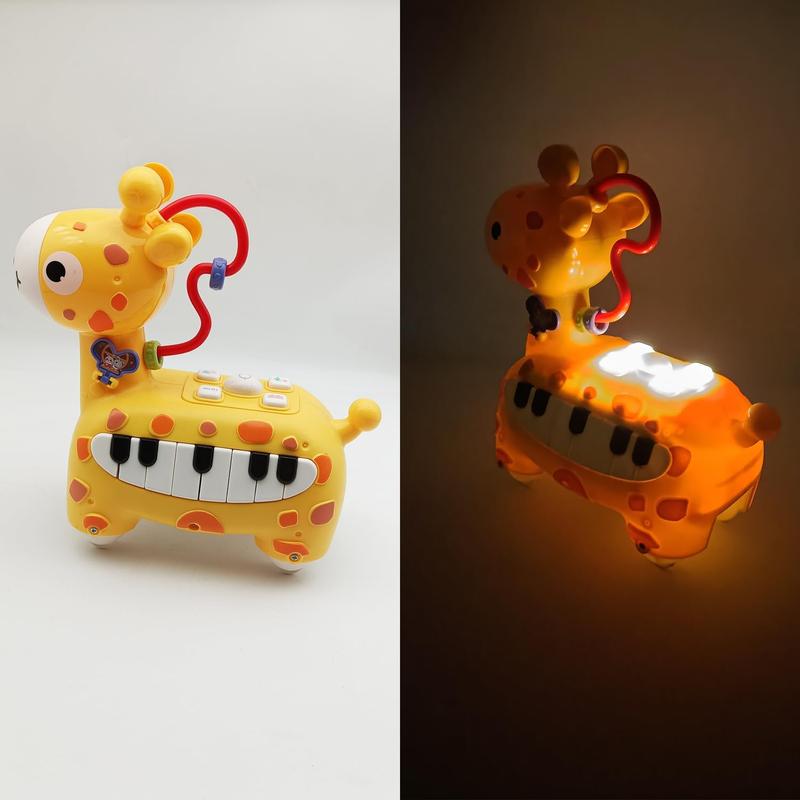 Baby Toy Phone Cute Giraffe Piano Music Light Toy Children Pretend Phone, Kids Cell Phone Girl with Light Parent-Child Interactive Toy Boy Girl Early Education Gift