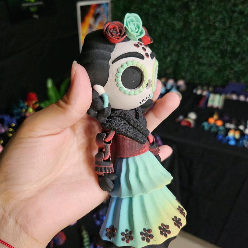 3D Printed Articulated Catrina Doll