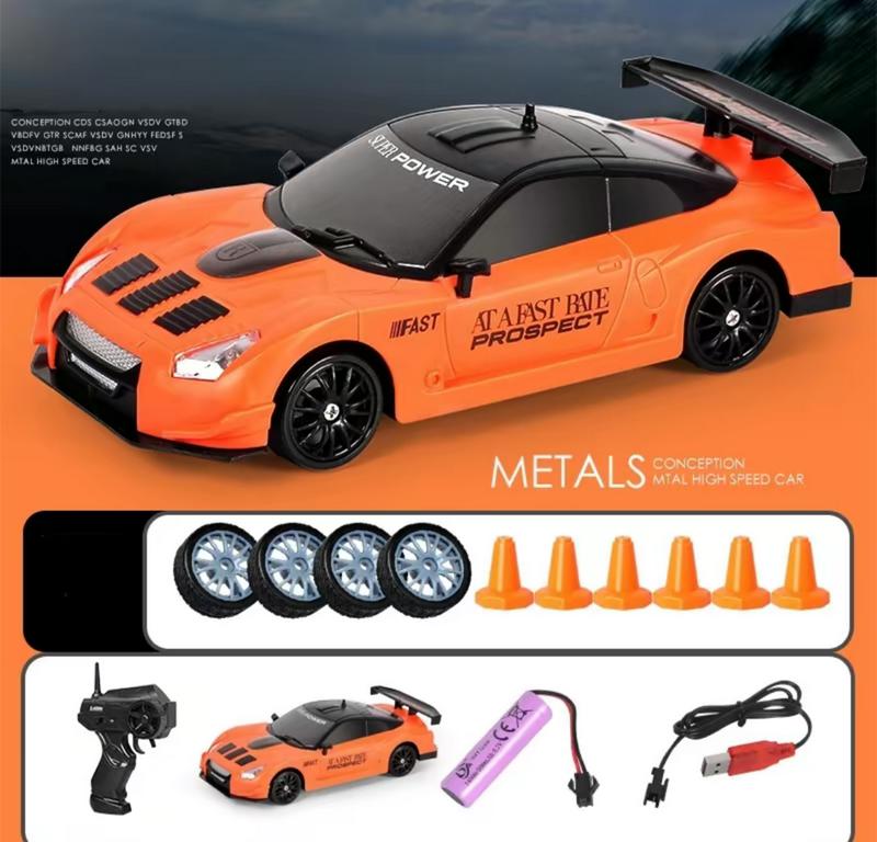 Drift Car Mini RC Drift Car for Adults 1:24 Remote Control High Speed Race Drifting Cars 2.4GHz 4WD Racing Hobby Toy Car with Headlight for Boys and Girls