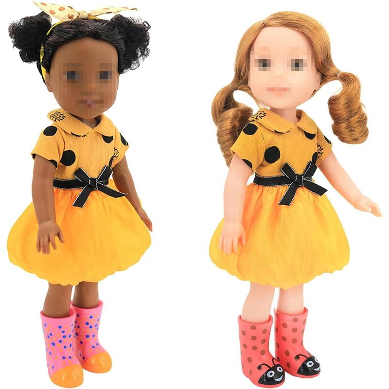 SOTOGO 10 Sets American Wellie Doll Clothes Outfits Dresses Pajamas Swimsuit, Girl Wishers Doll Clothes Fit for 14 to 14.5 Inch Dolls