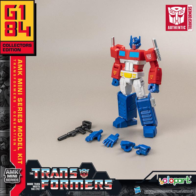 Transformers Toys: Optimus Prime - Generation 1 - 4.72 Inch Pre-assembled Model Kit from the YOLOPARK AMK MINI Series