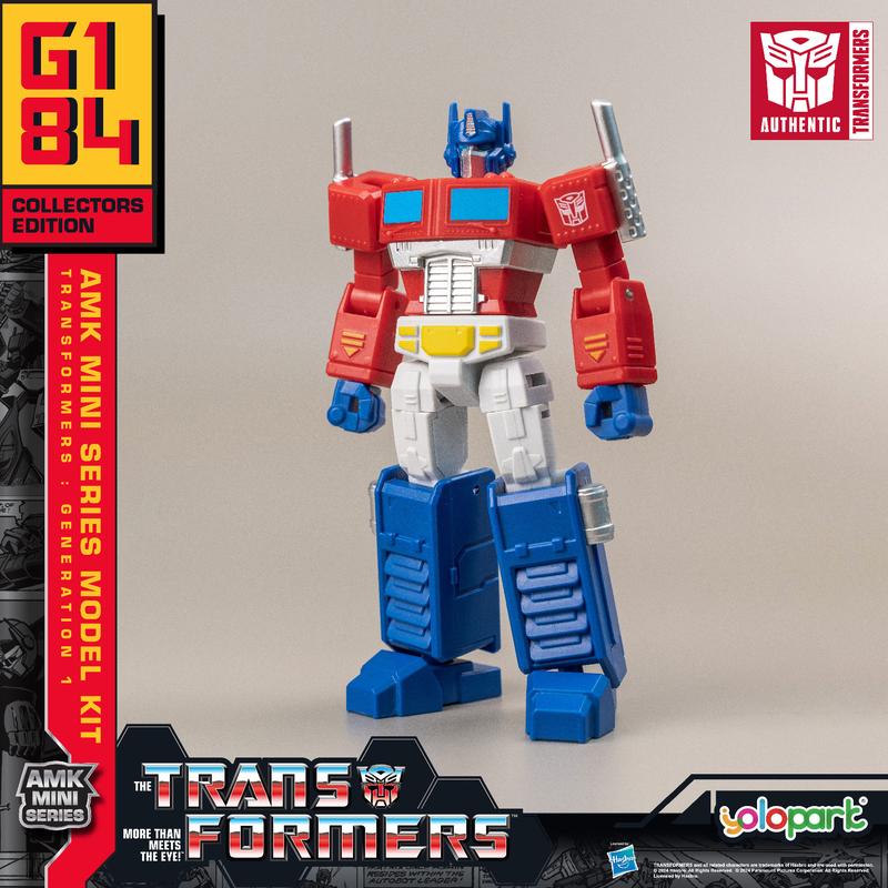 Transformers Toys: Optimus Prime - Generation 1 - 4.72 Inch Pre-assembled Model Kit from the YOLOPARK AMK MINI Series