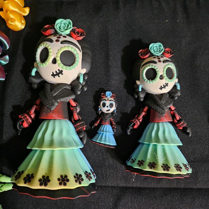 3D Printed Articulated Catrina Doll