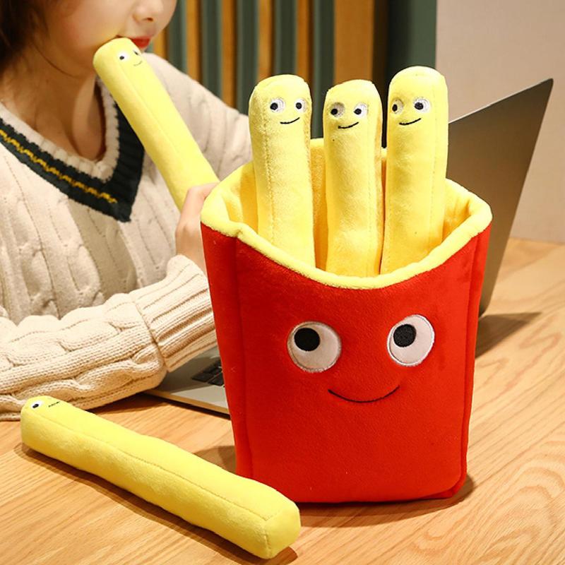 Cozy Corner Decorative Plush Toy, 1 Count Detachable French Fries Anxiety Toy, Interactive Emotional Toy, Stuffed Toys, Summer Birthday Gifts