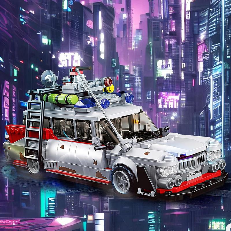 HI-REEKE Buster ECTO-1 Building Kit for Adult, Ghost Speed Champion Car Creator Building Blocks Toy Set Creator-605PCS building  blocks